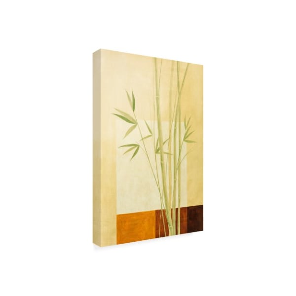 Pablo Esteban 'Bamboo On Yellow' Canvas Art,30x47